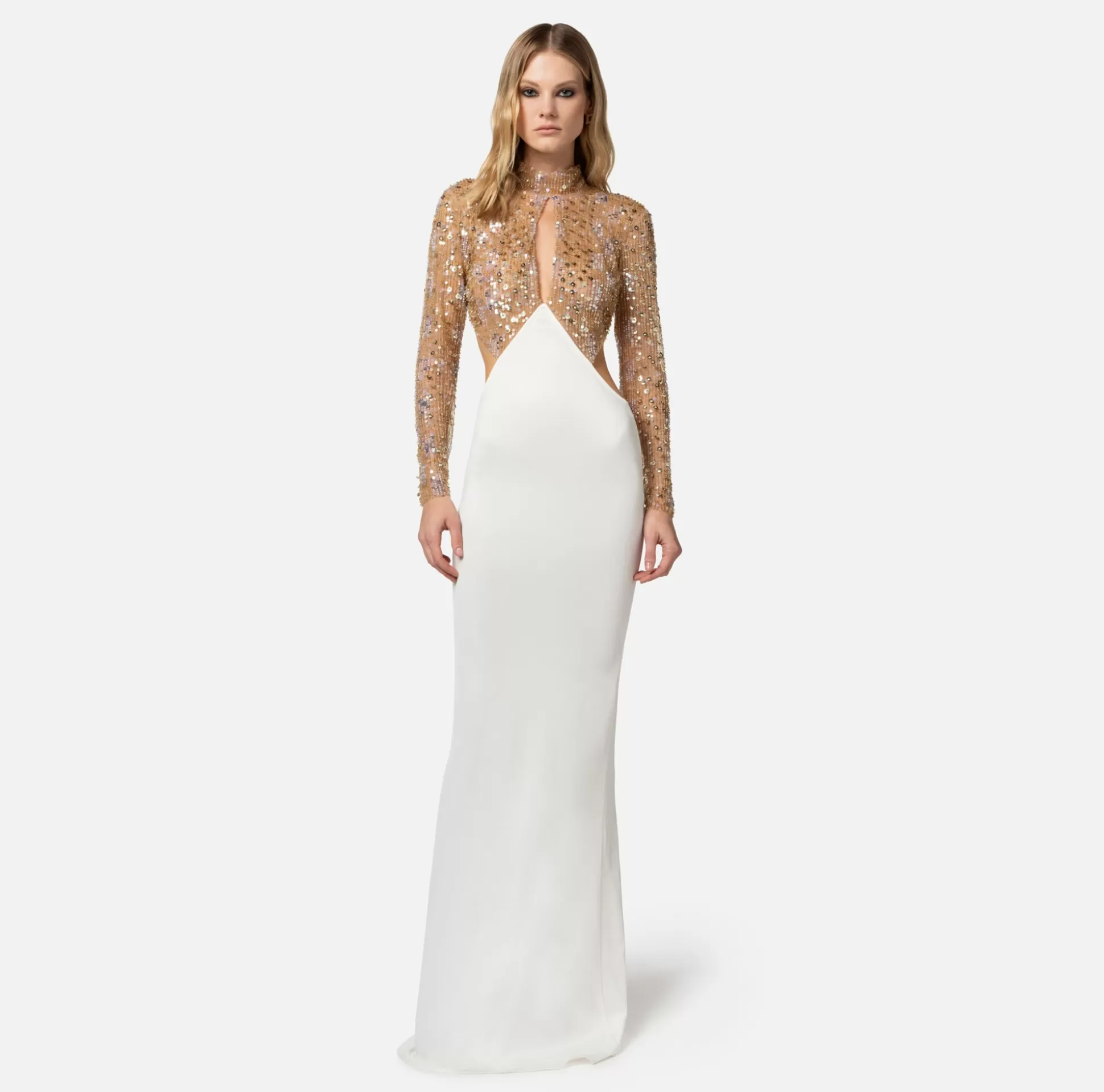 Elisabetta Franchi Abiti^Abito Red Carpet In Jersey Con Corpetto Ricamato