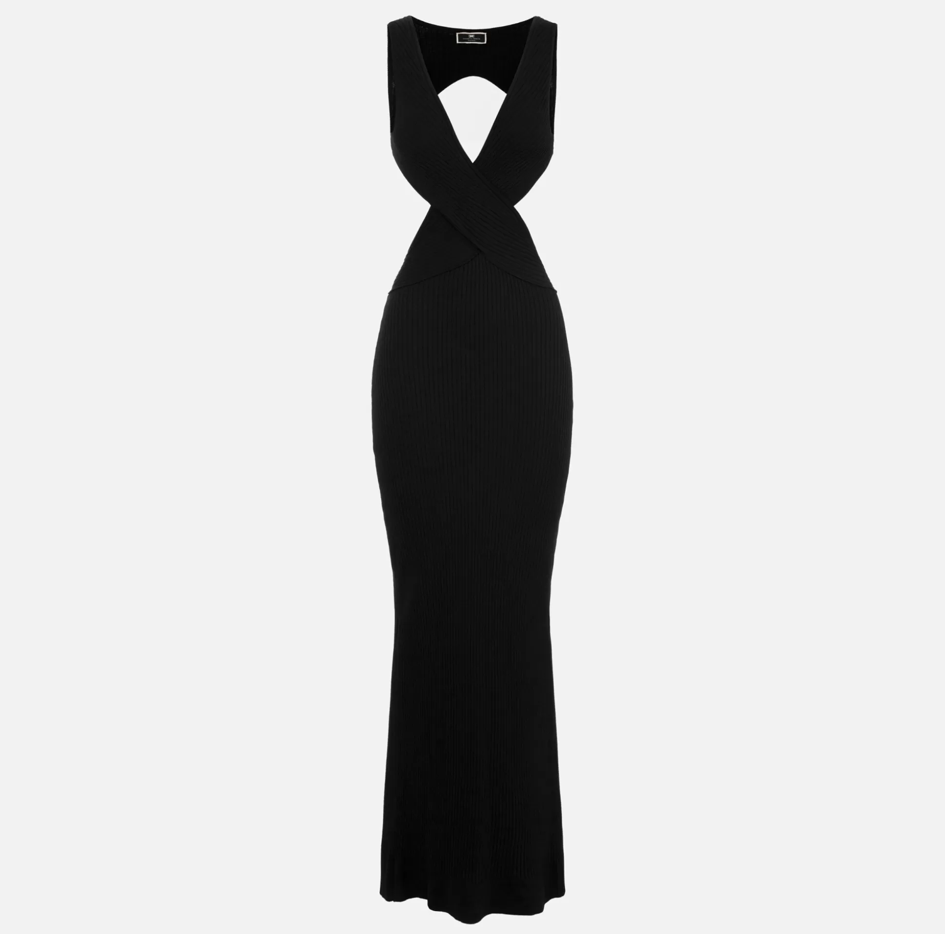 Elisabetta Franchi Abiti^Abito Red Carpet In Viscosa A Costine Con Cut-Out Schiena