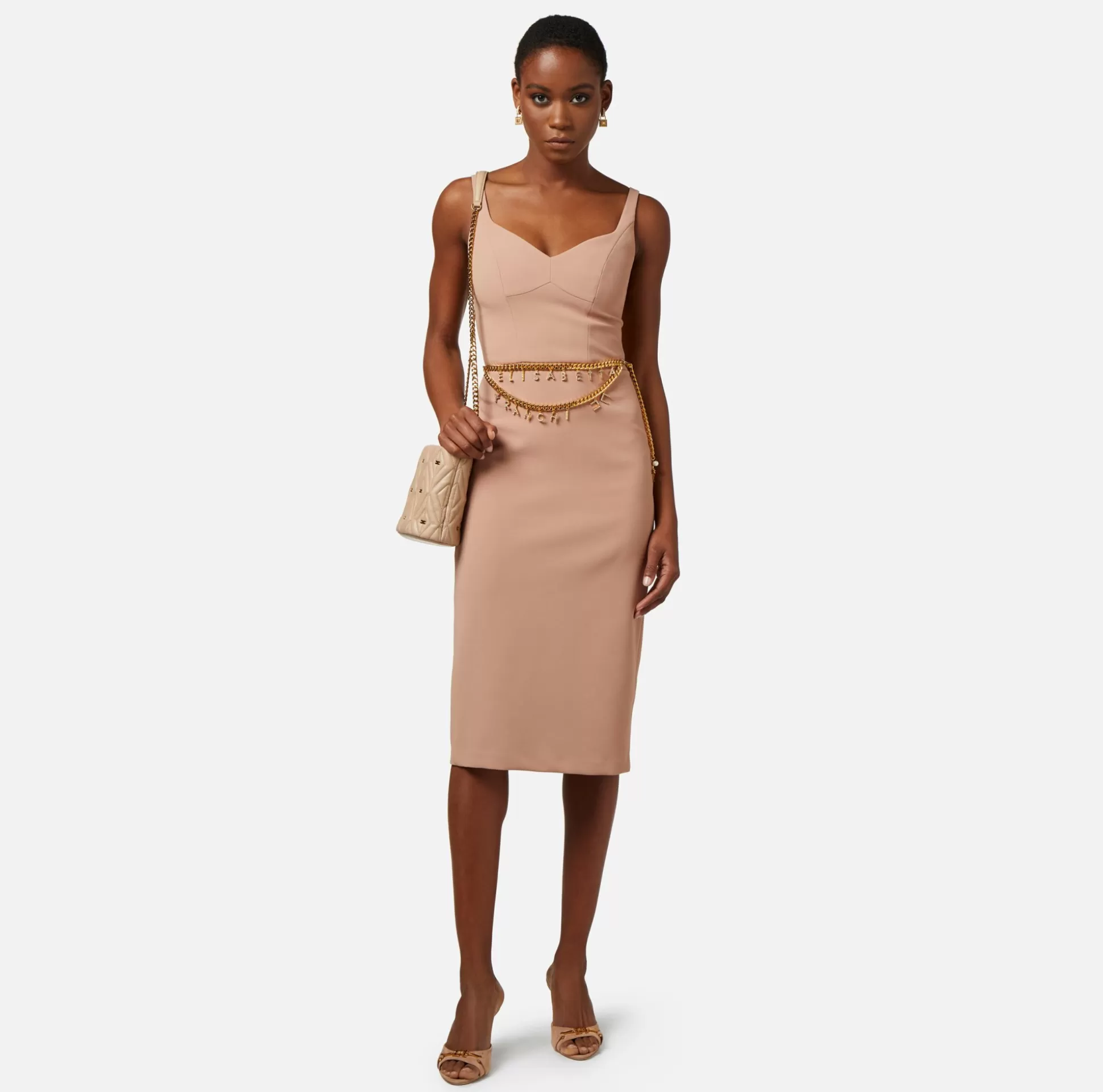 Elisabetta Franchi Abiti^Abito Tubino In Crepe Stretch Con Zip