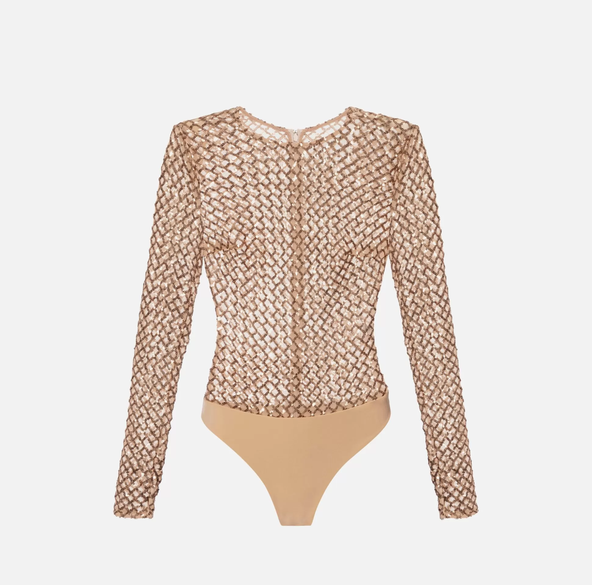 Elisabetta Franchi Top, T-Shirt & Body^Body In Paillettes Chevron