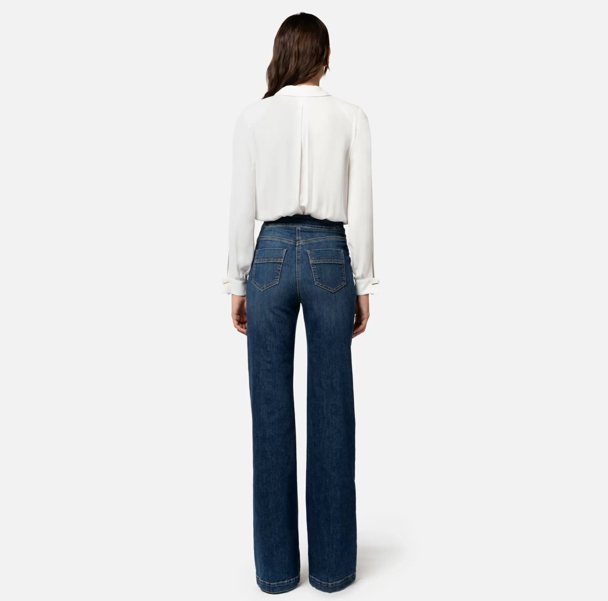 Elisabetta Franchi Top, T-Shirt & Body^Camicia Body Incrociata In Georgette Di Viscosa Con Gemello