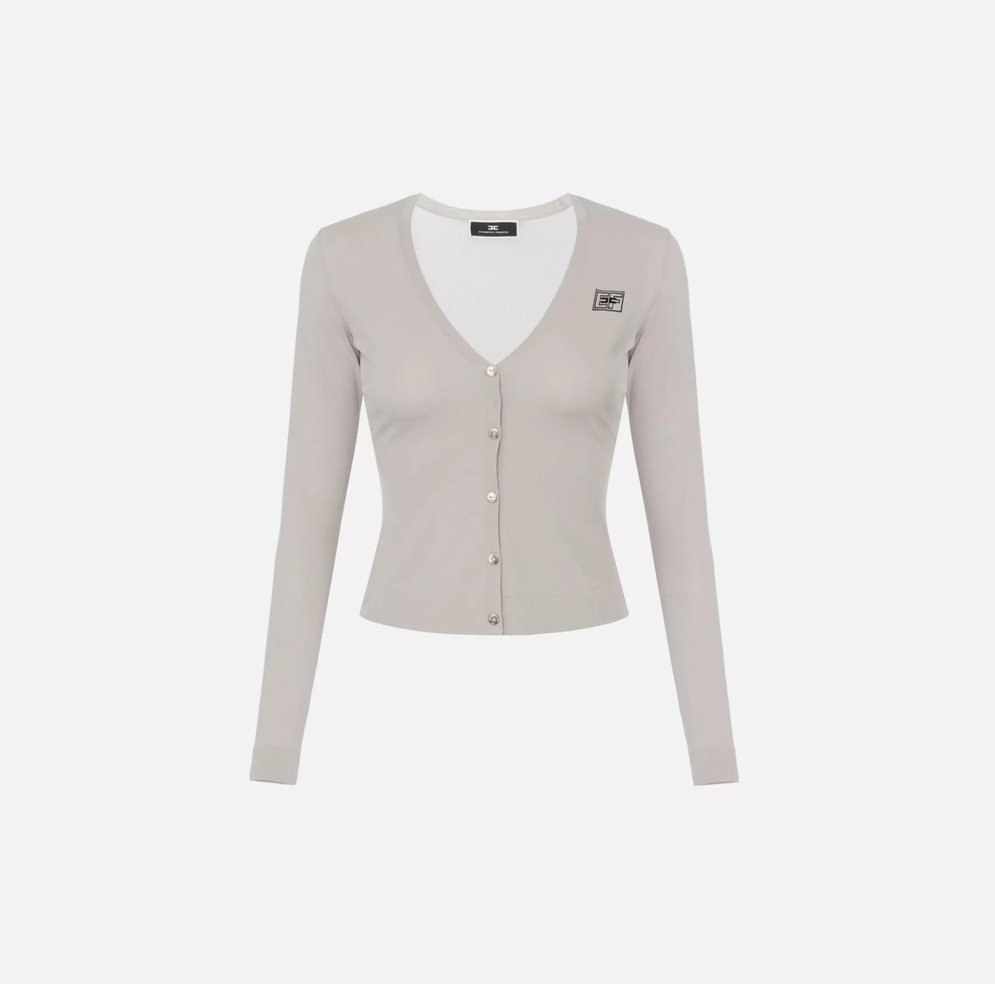 Elisabetta Franchi Maglieria E Felpe^Cardigan In Rayon Con Logo