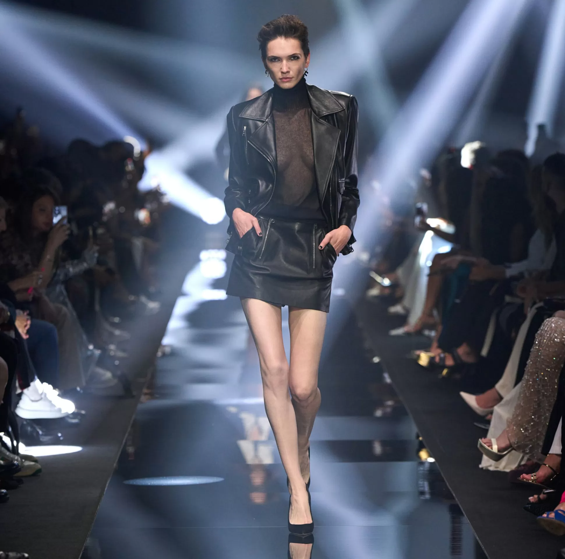 Elisabetta Franchi Giacche & Trench^Chiodo In Pelle