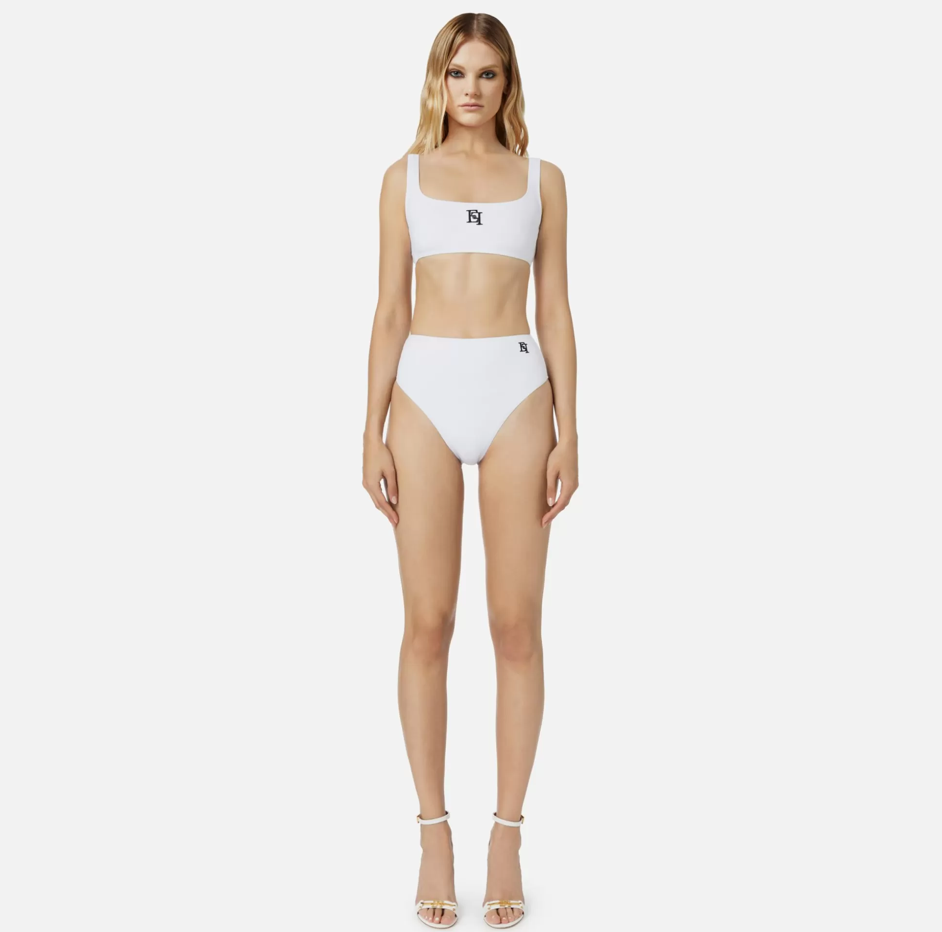 Elisabetta Franchi Beachwear^Costume A Due Pezzi Con Logo Ricamato