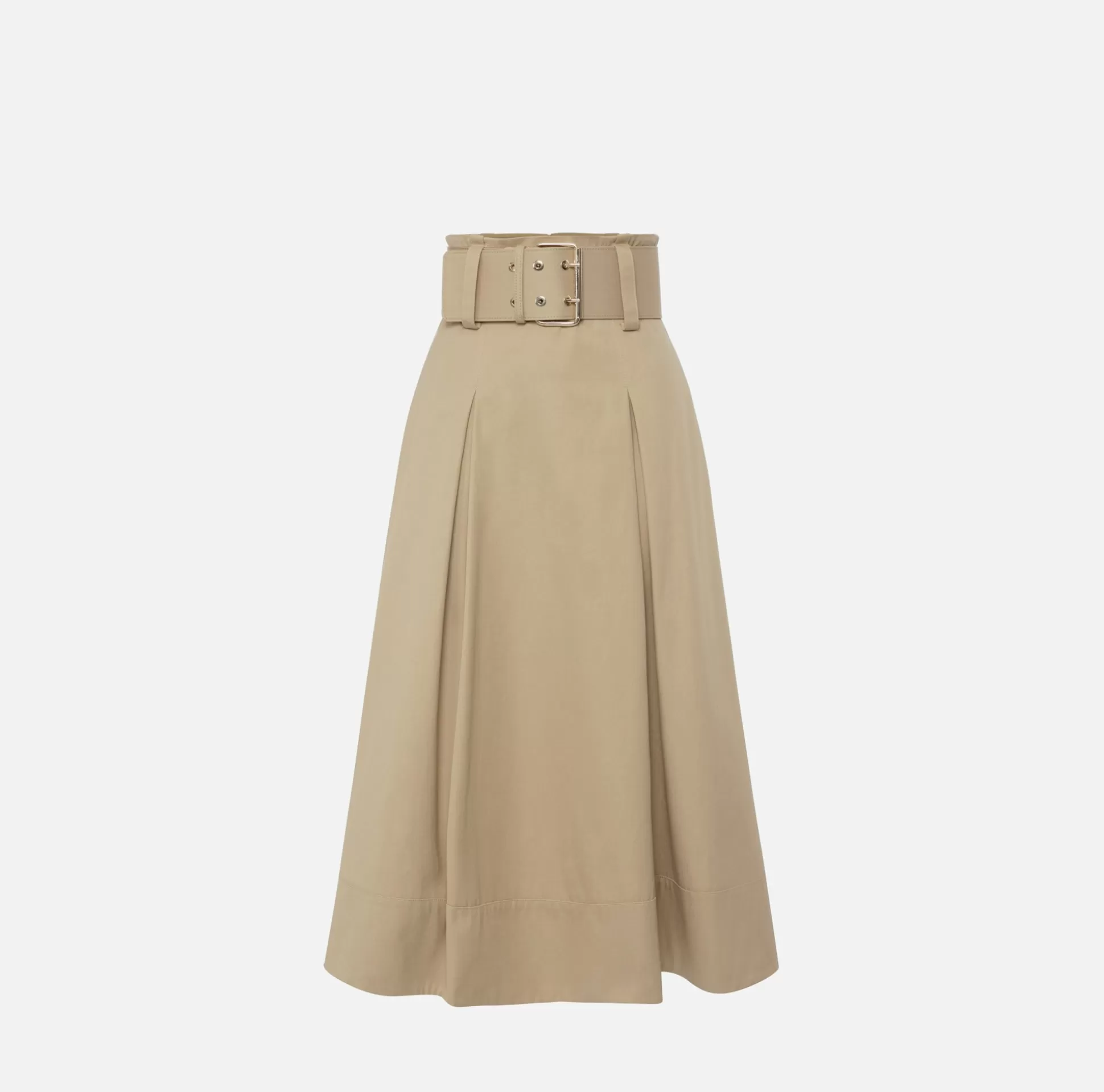 Elisabetta Franchi Gonne^Gonna Midi In Cotone Stretch Con Cintura