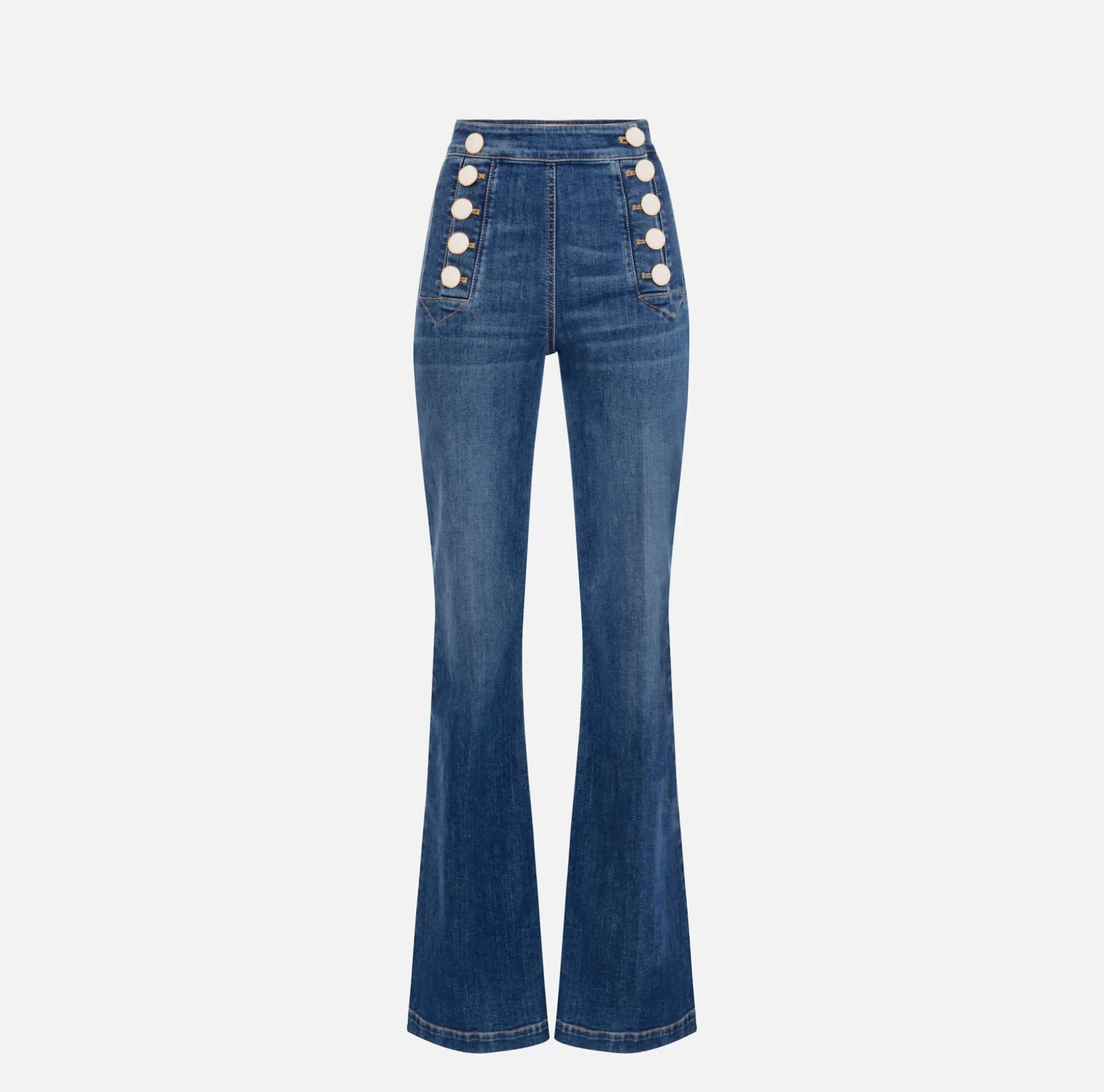 Elisabetta Franchi Jeans^Jeans A Palazzo Con Bottoniera