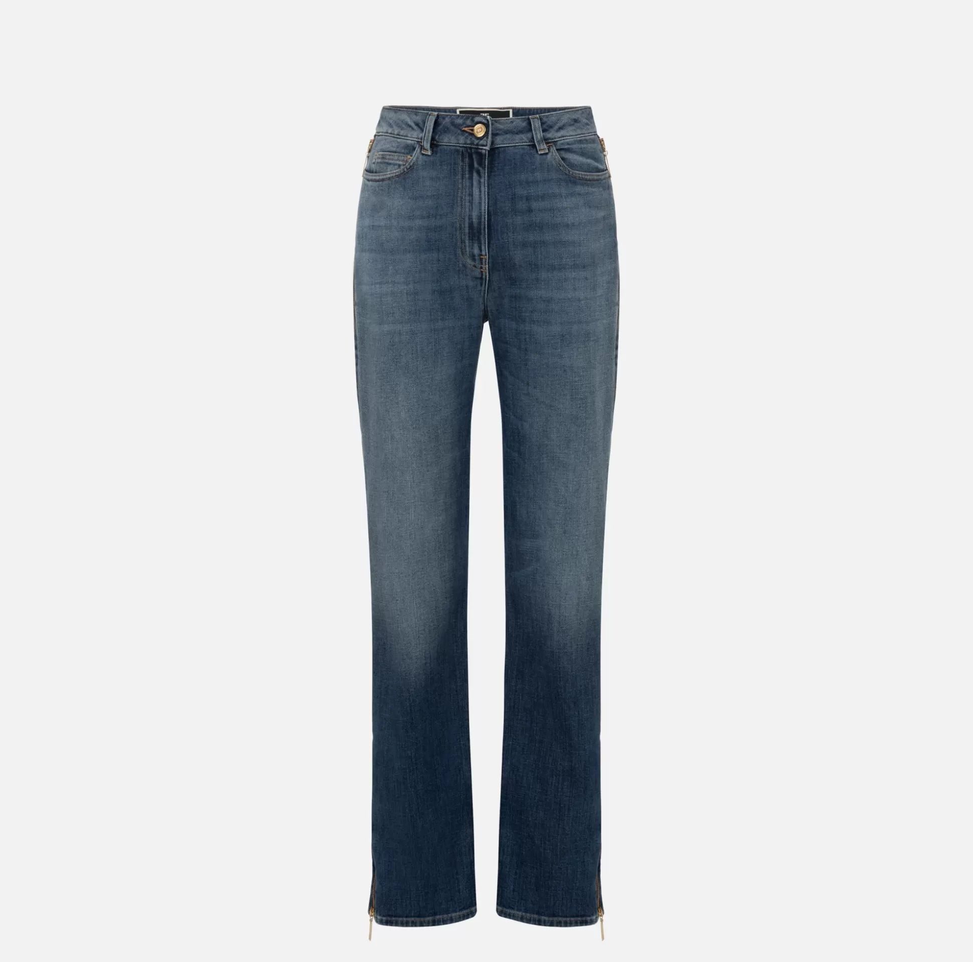 Elisabetta Franchi Jeans^Jeans A Palazzo Con Maxi Zip