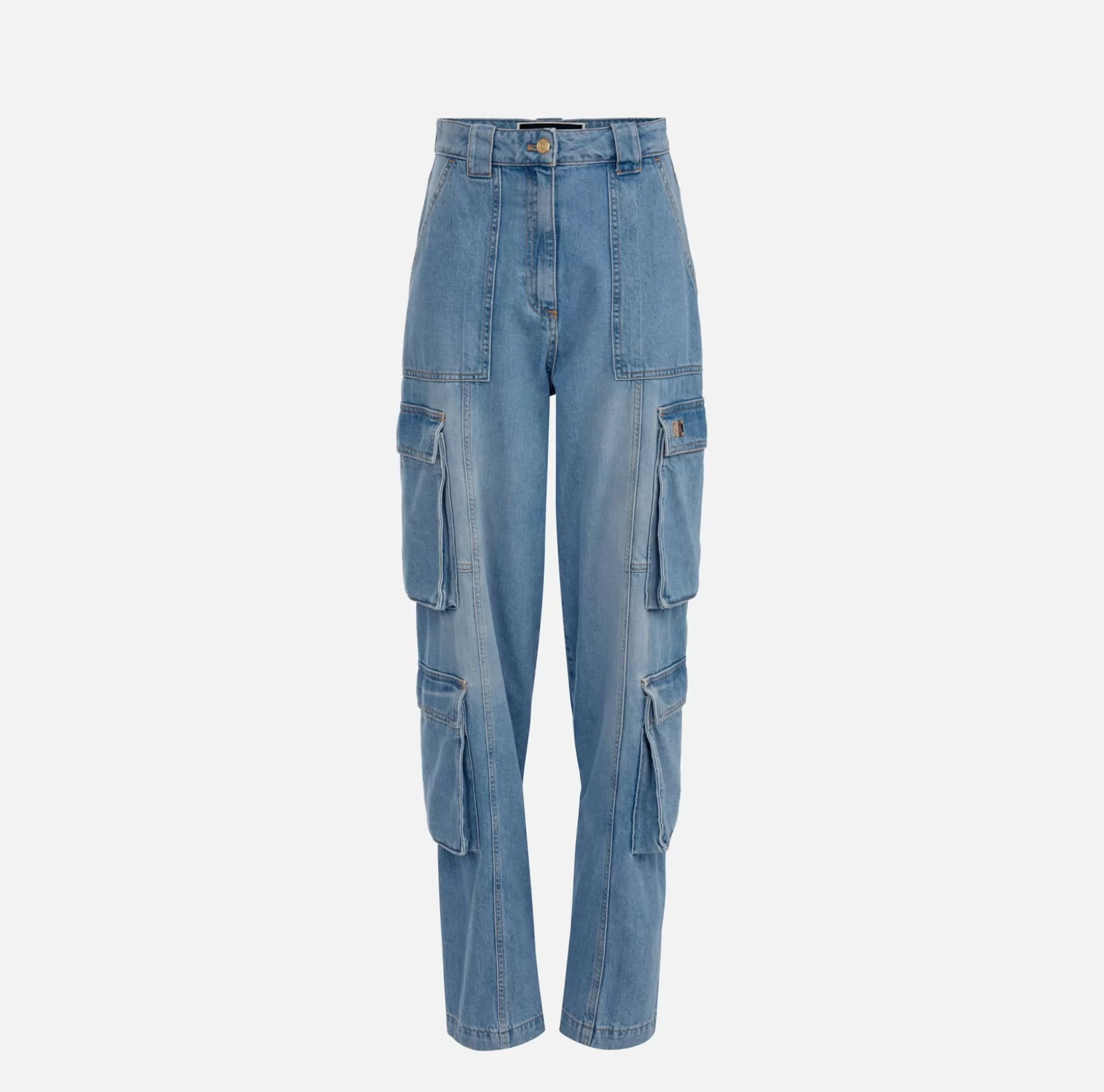 Elisabetta Franchi Jeans^Jeans Cargo Con Zip Posteriore