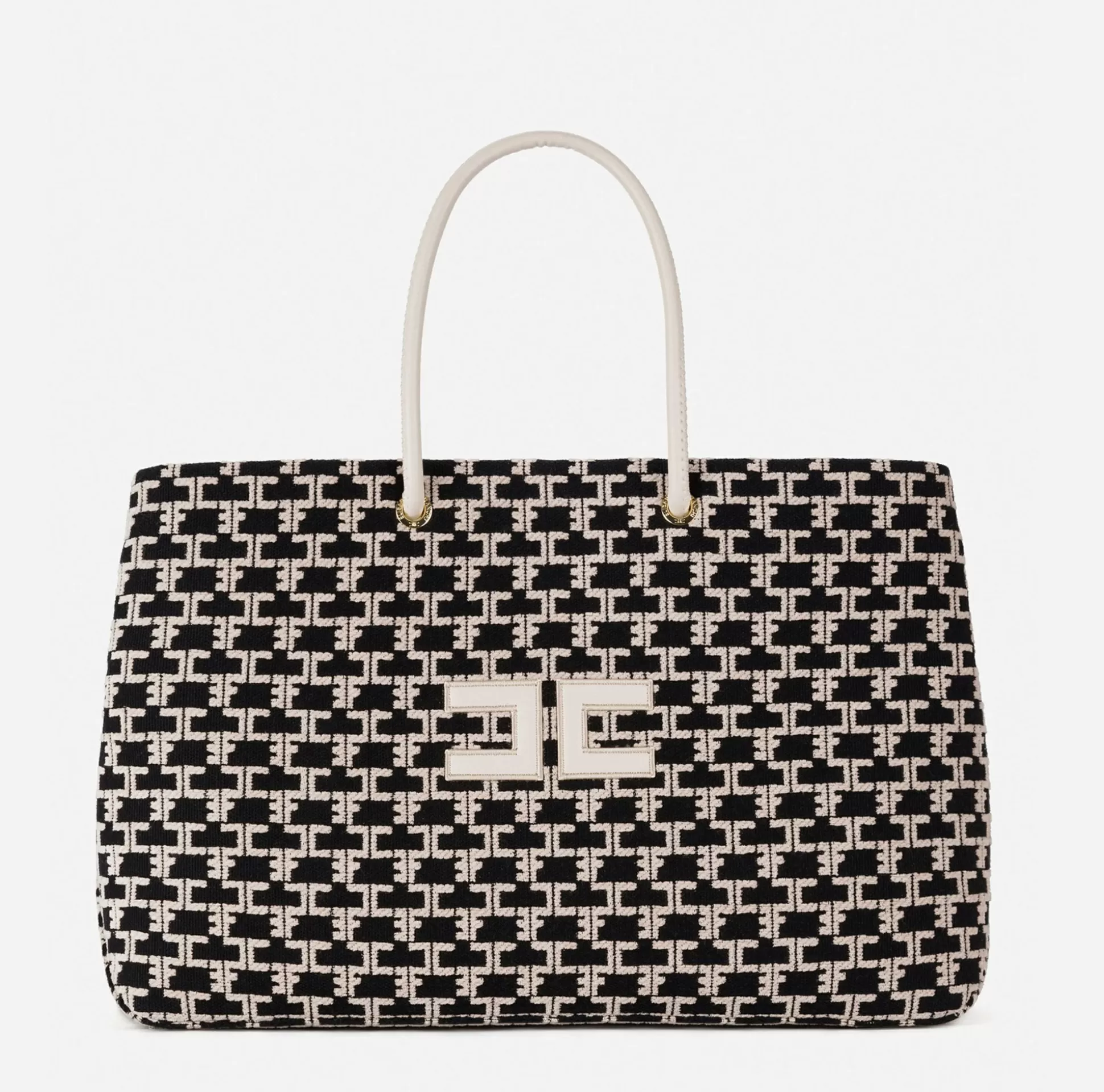 Elisabetta Franchi Borse A Spalla^Madame Monogram Shopper Con Logo