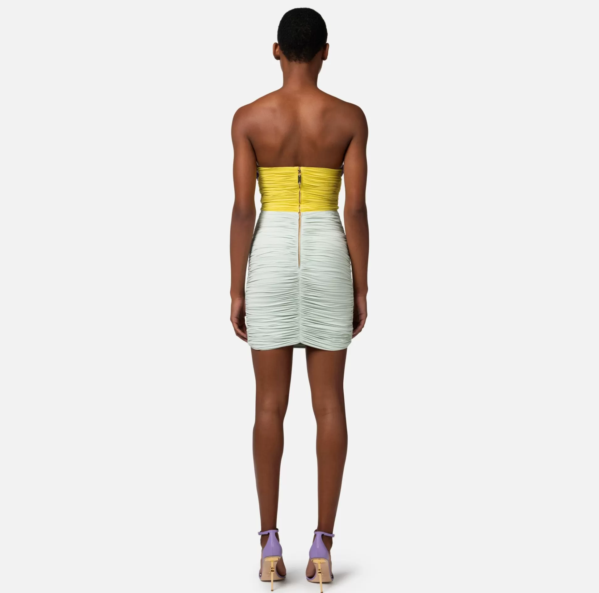 Elisabetta Franchi Abiti^Miniabito In Jersey Tricolor Drappeggiato