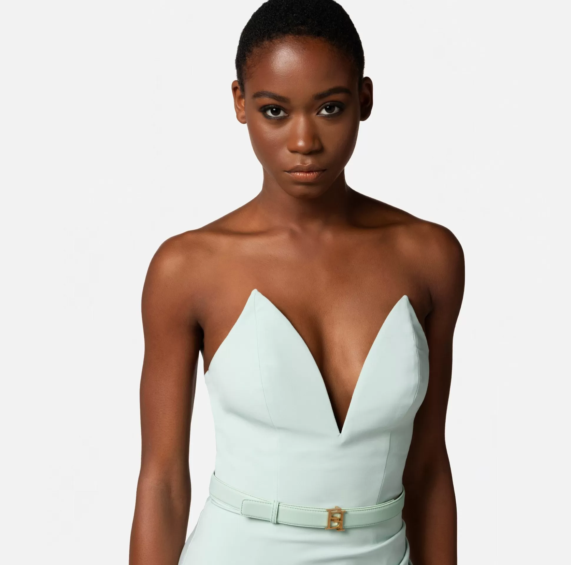 Elisabetta Franchi Abiti^Miniabito In Tessuto Tecnico Con Corpetto A Bustier