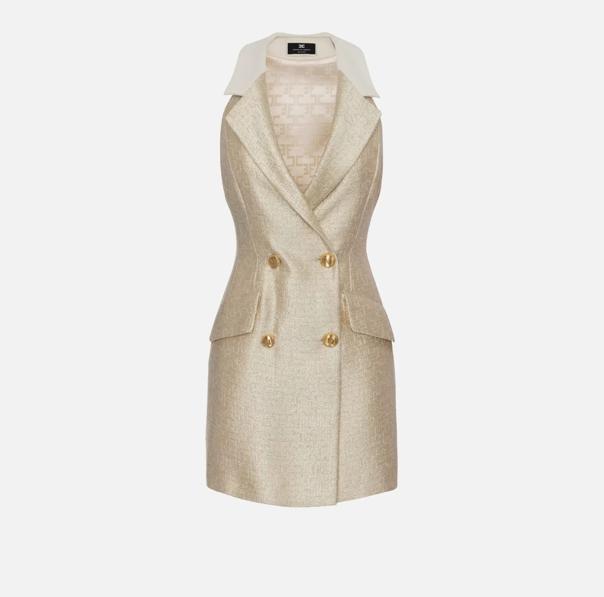 Elisabetta Franchi Abiti^Robe-Manteau Smanicato In Tweed Lurex