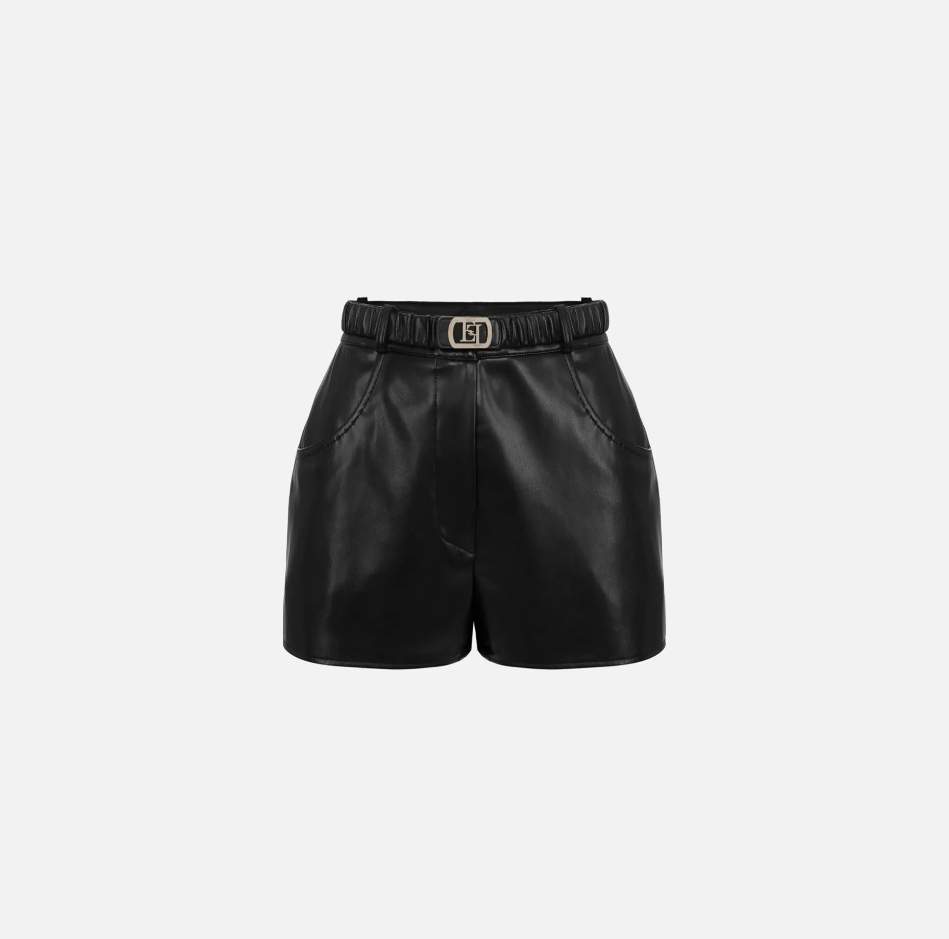 Elisabetta Franchi Pantaloni E Shorts^Short In Materiale Sintetico Con Cintura