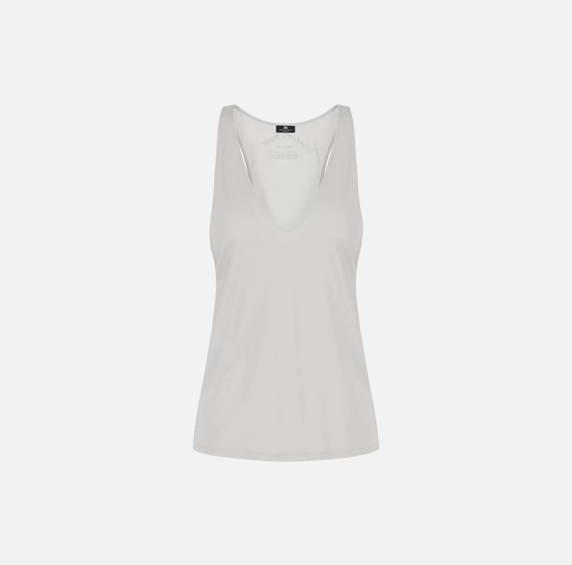 Elisabetta Franchi Top, T-Shirt & Body^Top In Jersey Con Ricamo Logo