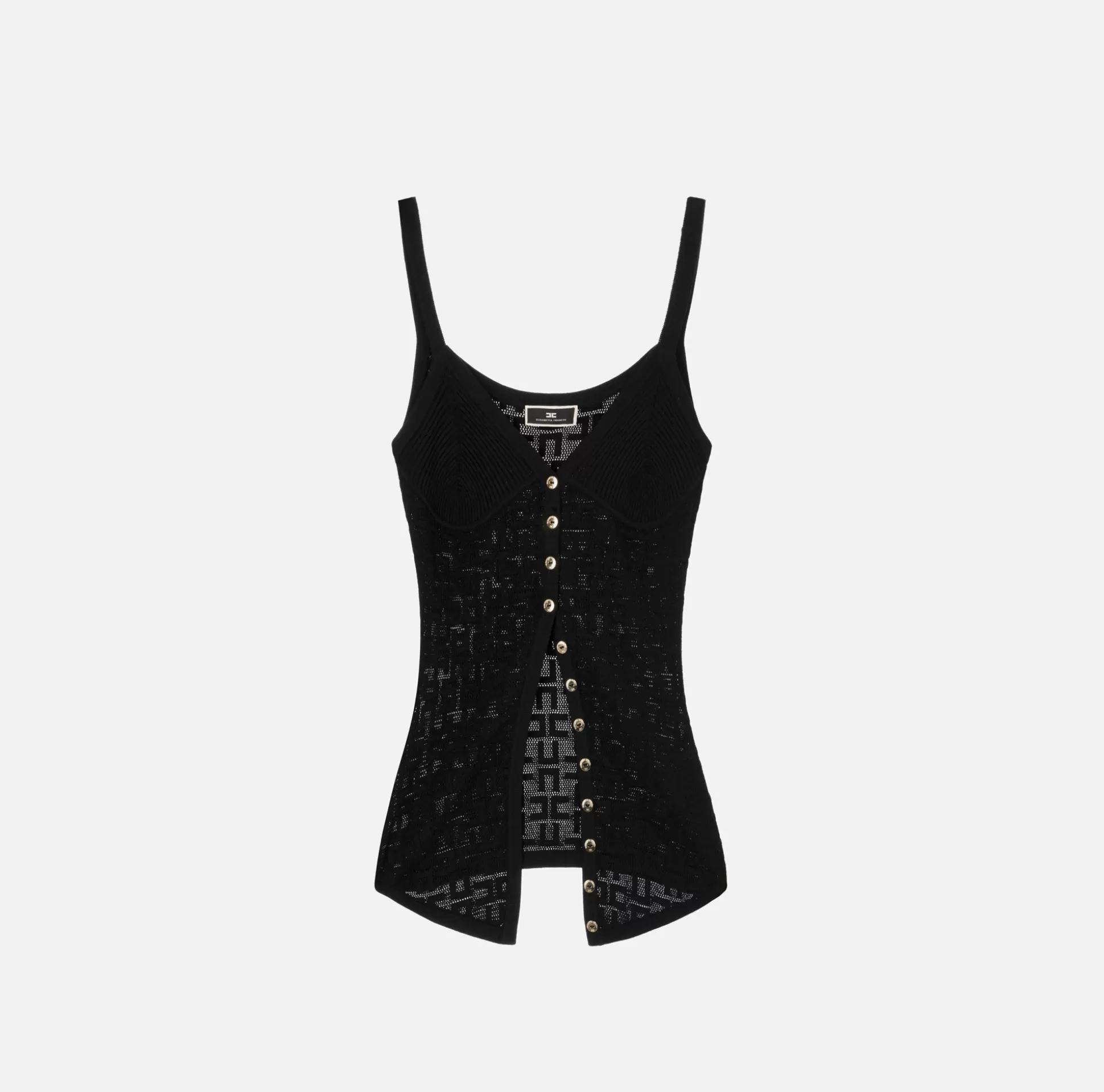 Elisabetta Franchi Top, T-Shirt & Body^Top In Viscosa Punto Traforato