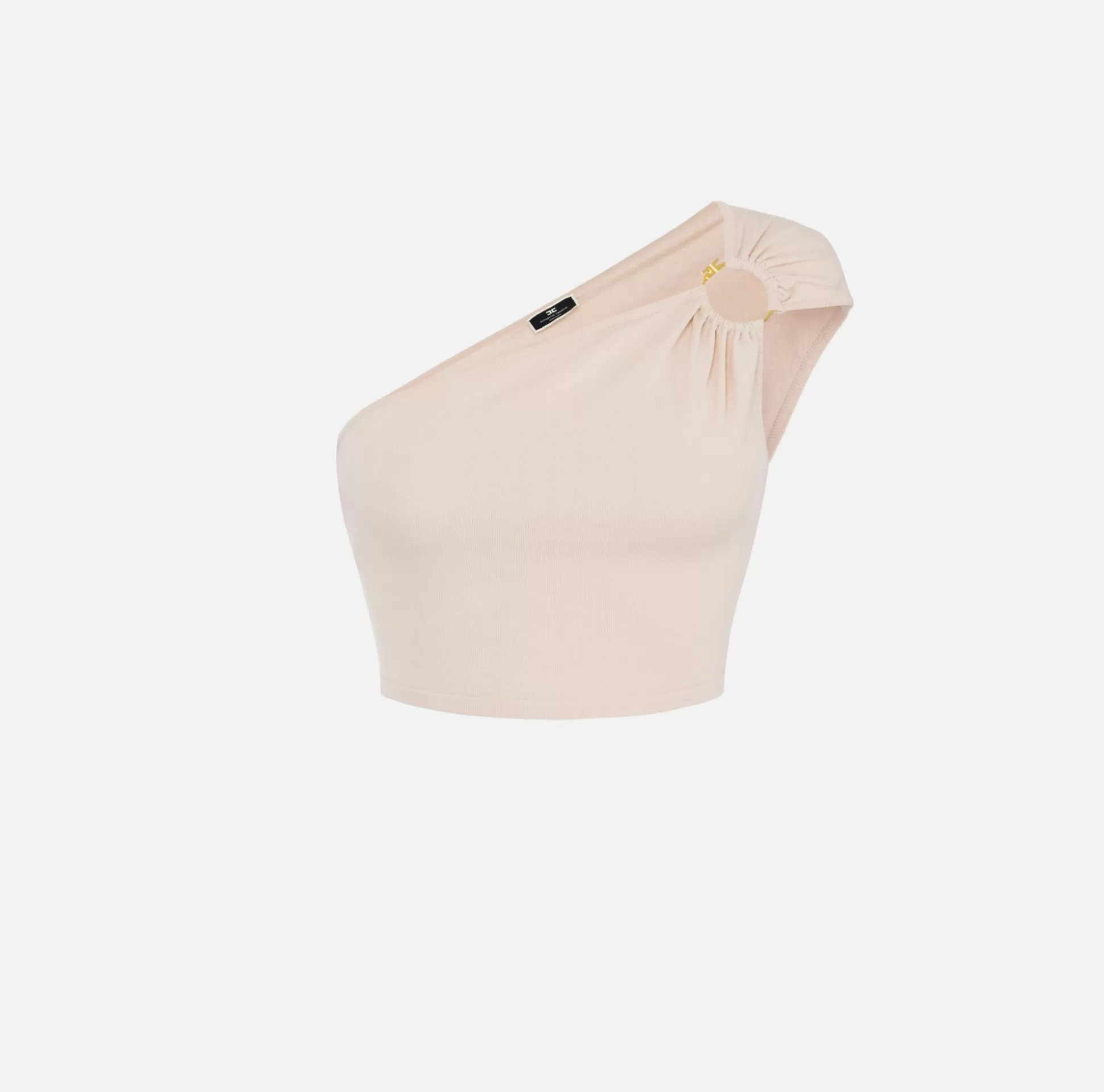 Elisabetta Franchi Top, T-Shirt & Body^Top Monospalla In Viscosa Con Anello