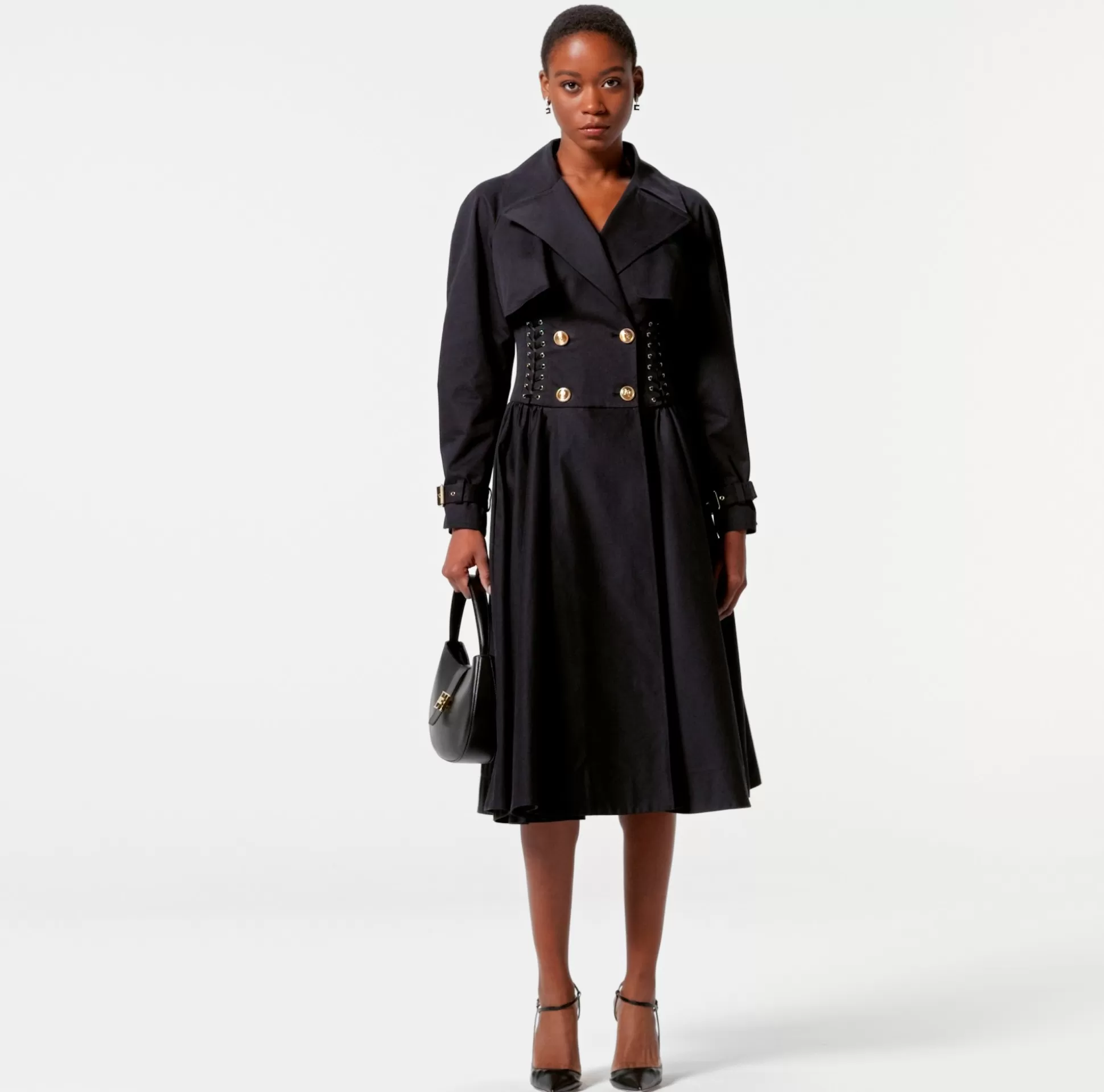 Elisabetta Franchi Giacche & Trench^Trench In Cotone Linea A Redingote