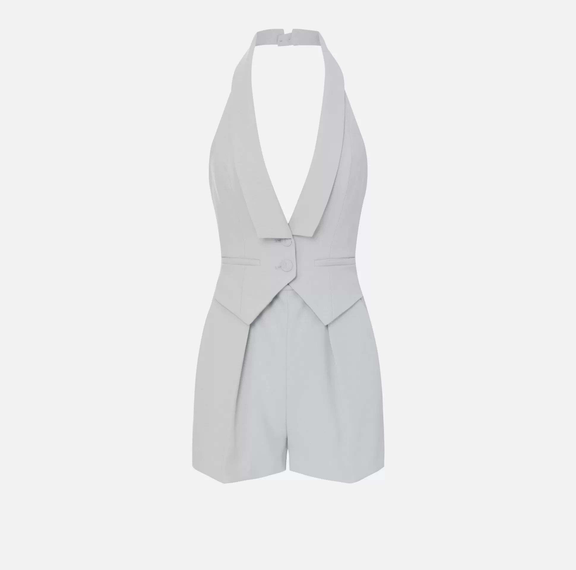 Elisabetta Franchi Tute^Tuta Corta In Crepe Con Gilet