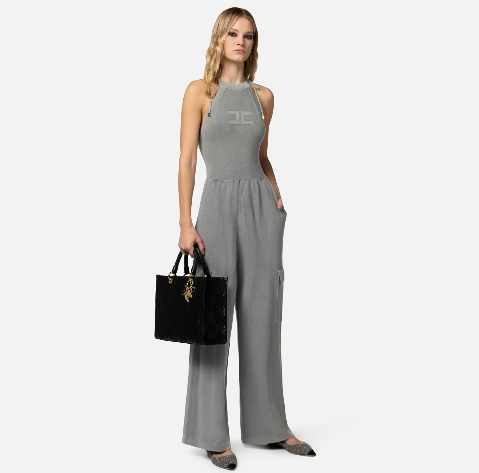 Elisabetta Franchi Tute^Tuta In Cotone Stone Wash