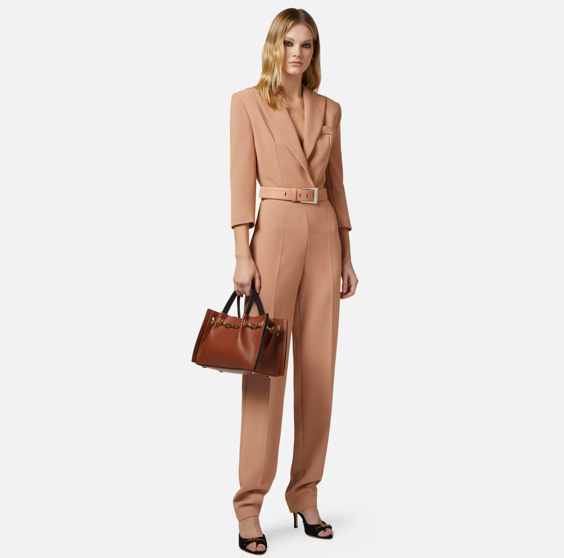 Elisabetta Franchi Tute^Tuta In Crepe Con Cut Out Posteriore